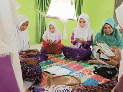 kegiatan mengaji siswa siswi di bulan ramadhan 1444 H